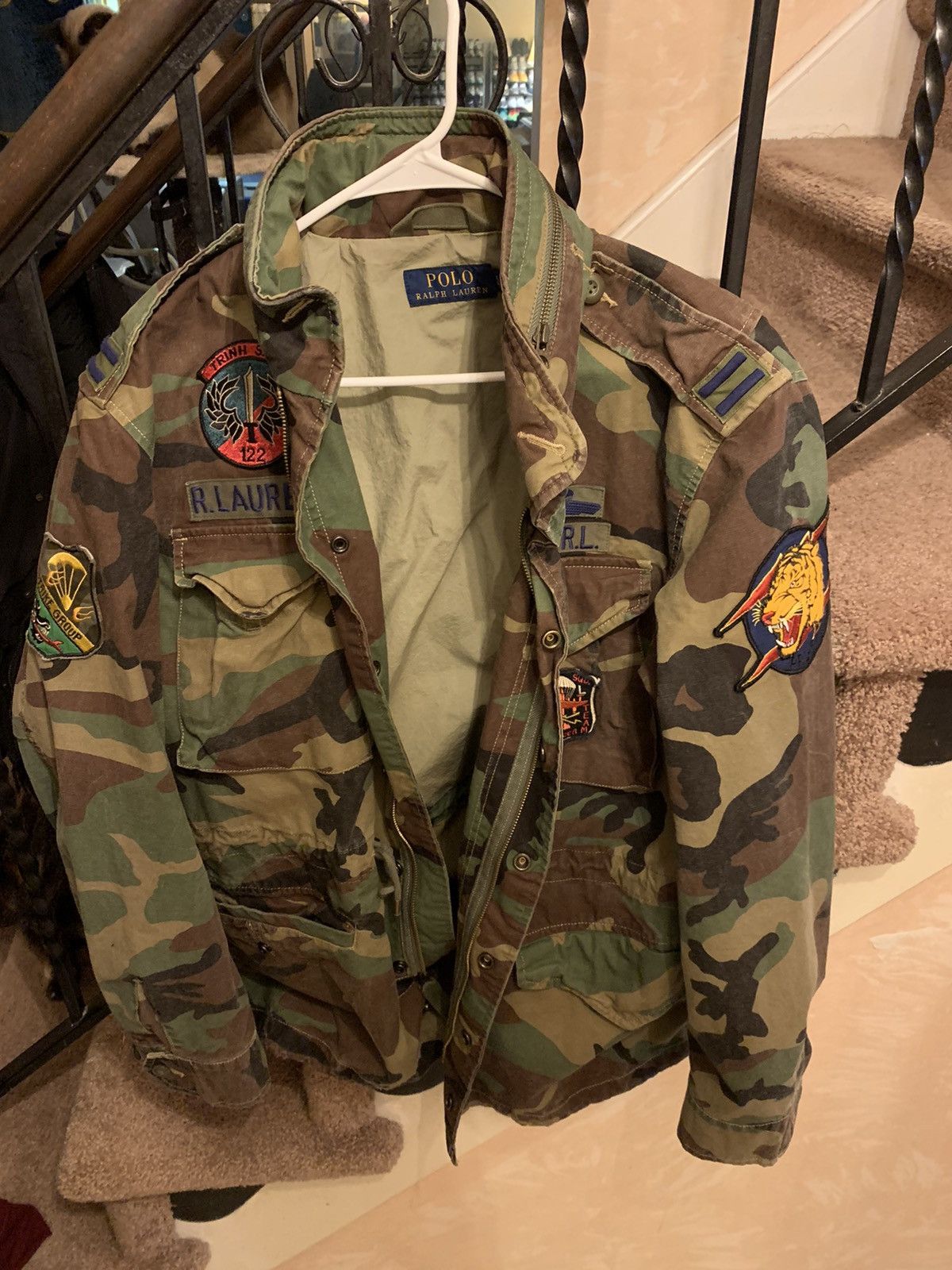 Polo Ralph Lauren Polo Ralph Lauren Camo Tiger Patch Jacket size L Grailed