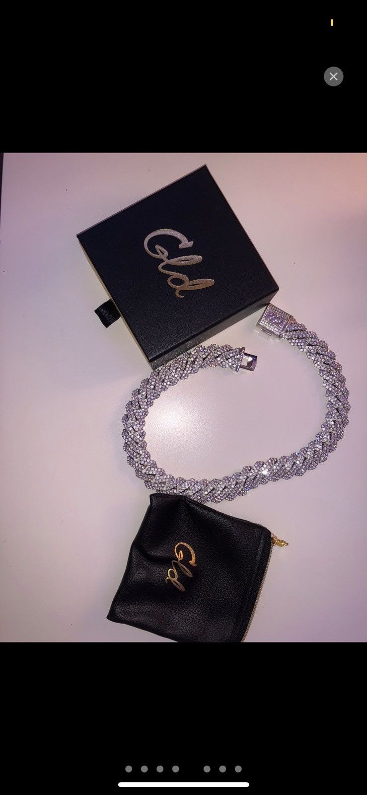Gold Diamond Prong GLD Link Choker Size ONE SIZE - 3 Thumbnail