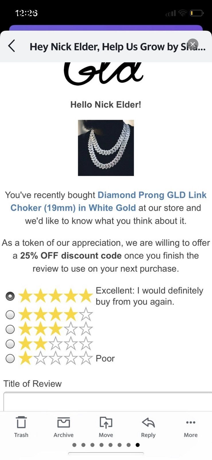 Gold Diamond Prong GLD Link Choker Size ONE SIZE - 8 Preview