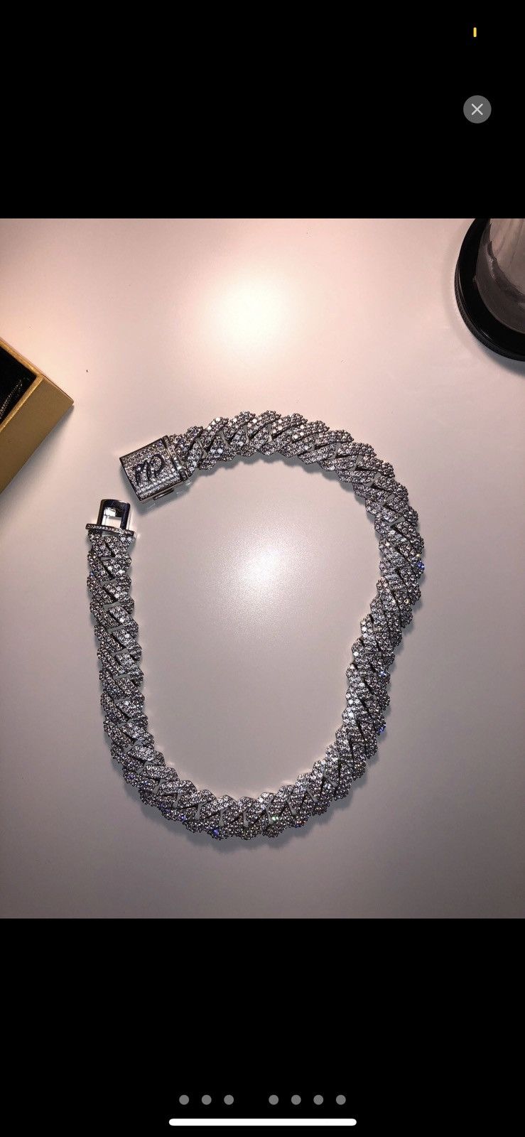 Gold Diamond Prong GLD Link Choker Size ONE SIZE - 2 Preview
