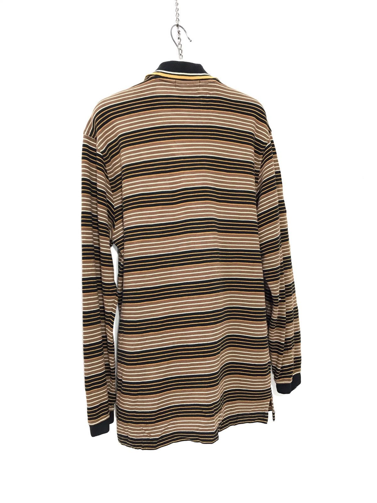Vintage ✨YSL Vtg 90s Striped Long Sleeve Polo 2🟩7 Size US M / EU 48-50 / 2 - 6 Thumbnail