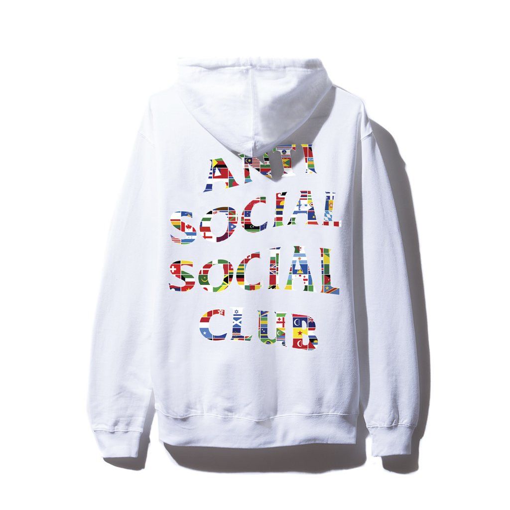 Anti Social Social Club Flag White Hoodie ASSC DS