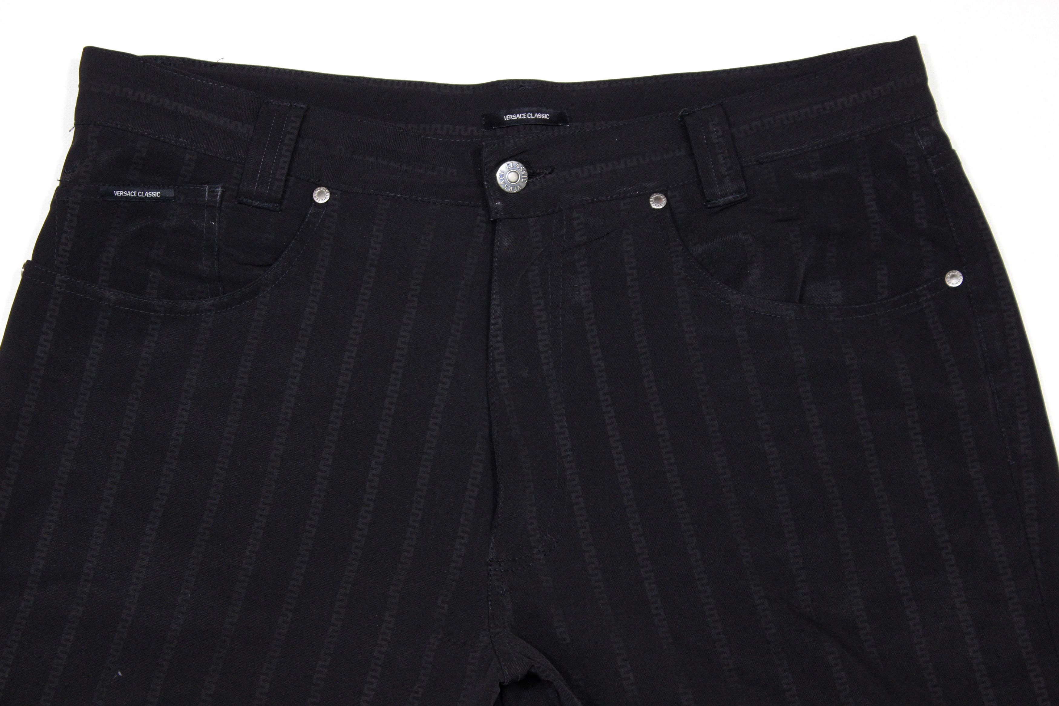 Versace 00S Chain Monogram Polyester Pants Vintage Size US 36 / EU 52 - 3 Thumbnail