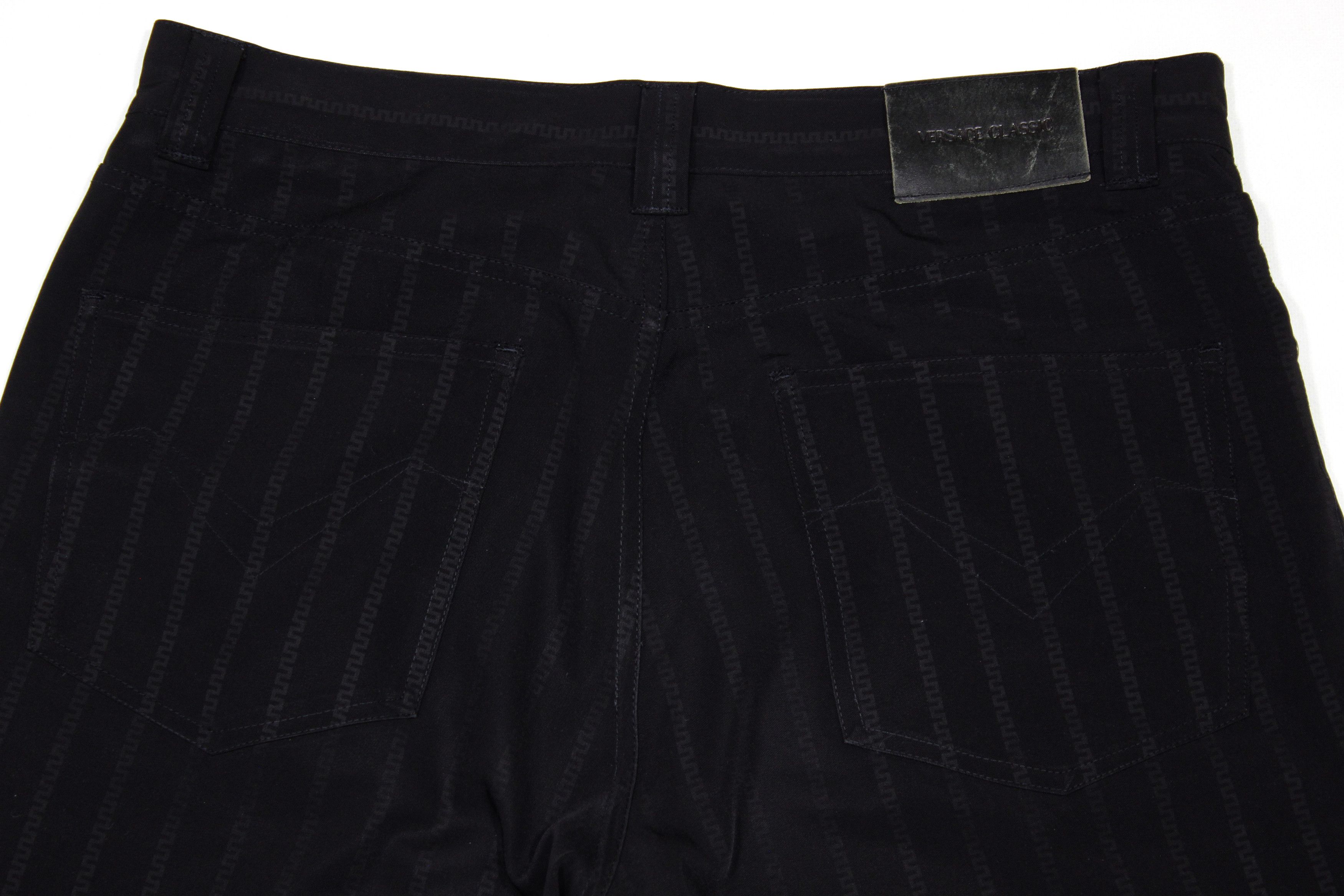 Versace 00S Chain Monogram Polyester Pants Vintage Size US 36 / EU 52 - 4 Thumbnail