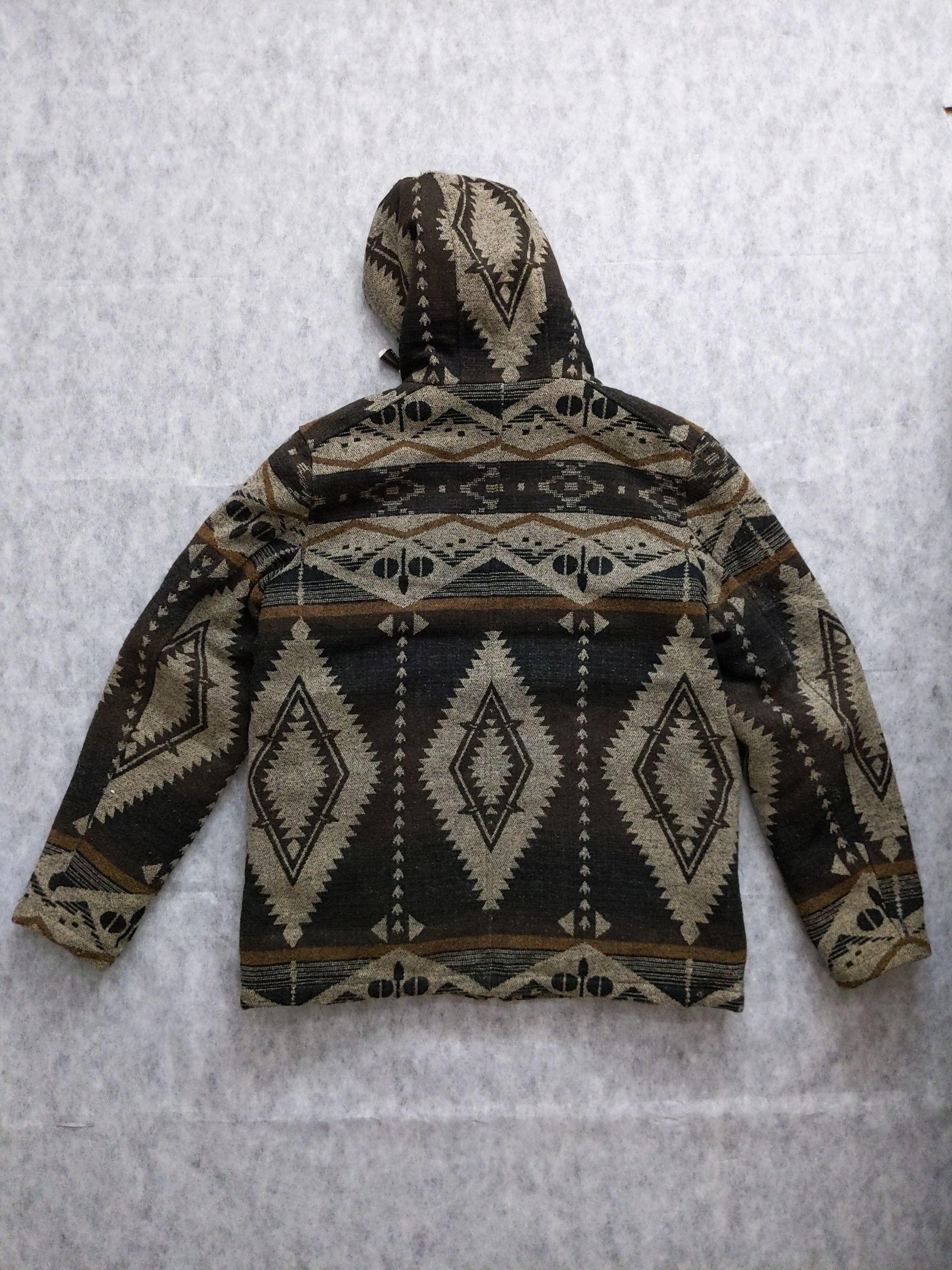 Vintage ANERKJENDT vintage parka jacket retro aztec print L-XL Size US L / EU 52-54 / 3 - 3 Thumbnail