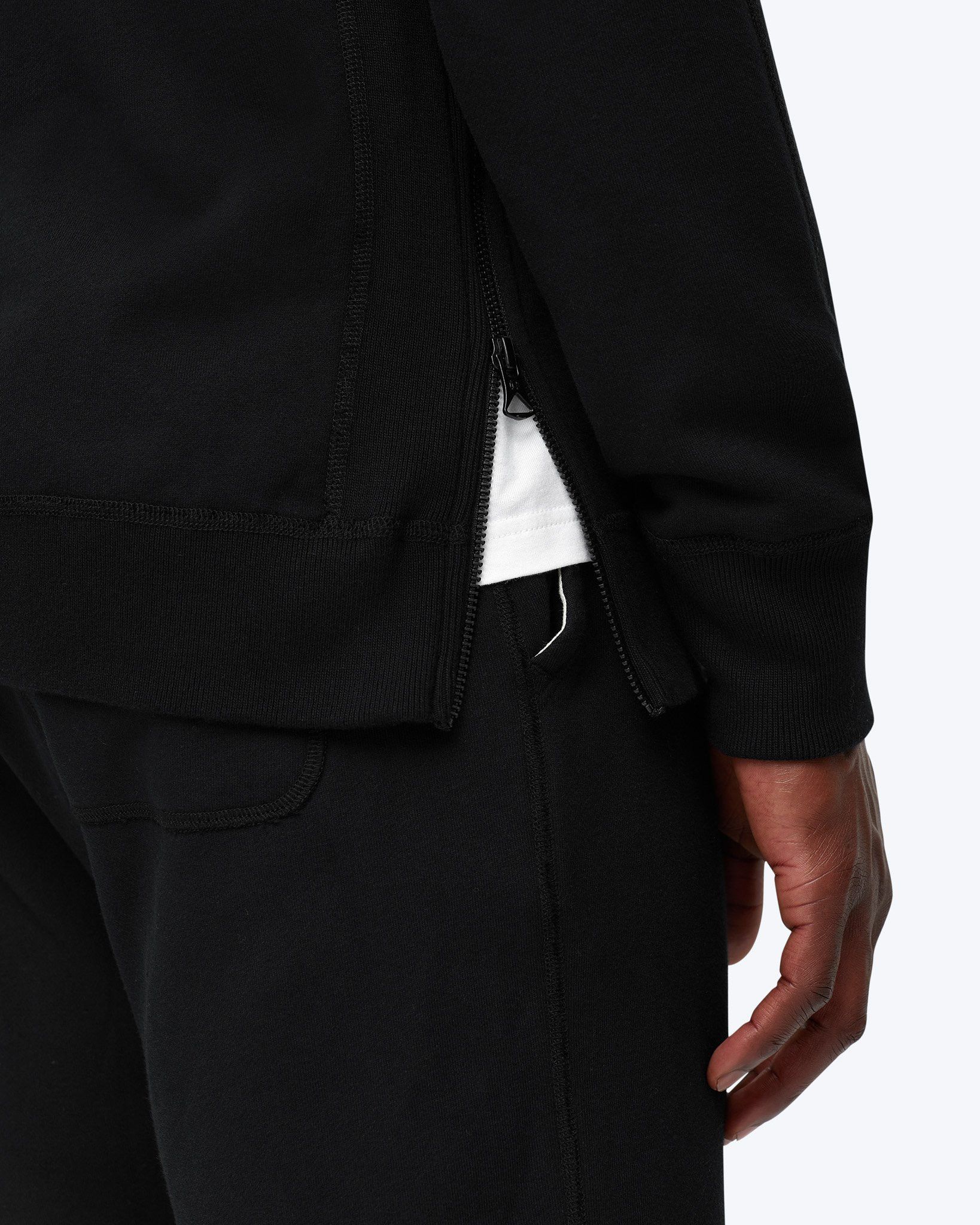Reigning Champ Reigning Champ Side Zip Crewneck Black Small Size US S / EU 44-46 / 1 - 6 Thumbnail