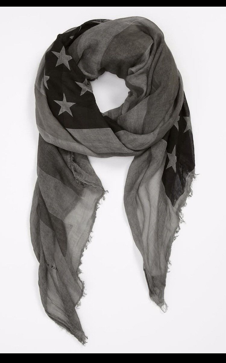 John Varvatos American flag scarf. GRAIL PIECE Size ONE SIZE - 1 Thumbnail