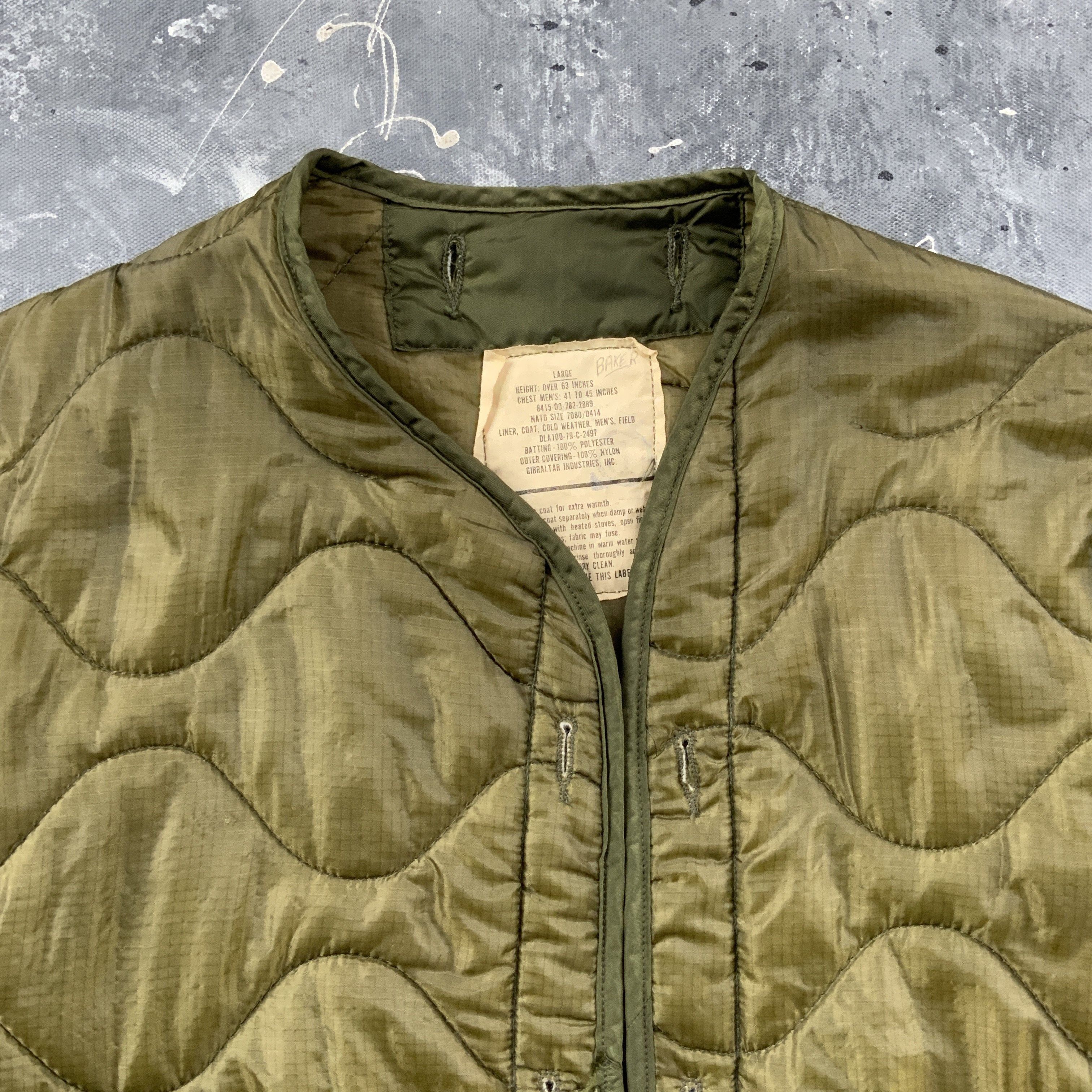 Vintage 70s M-65 Military Liner Jacket Size US XL / EU 56 / 4 - 2 Thumbnail