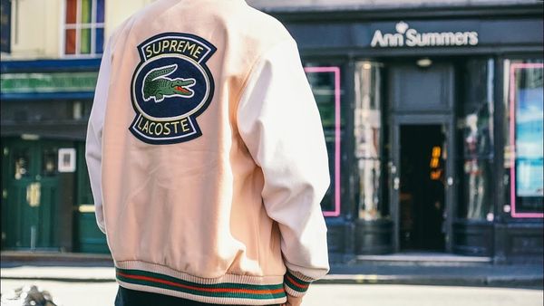 Supreme lacoste clearance varsity