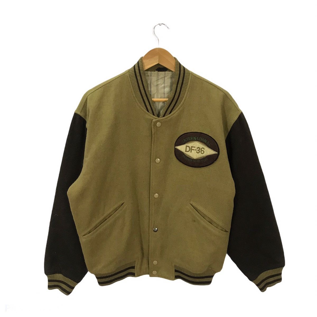 Japanese Brand Vintage De-Ville varsity Jacket DF-36 Size US L / EU 52-54 / 3 - 1 Thumbnail