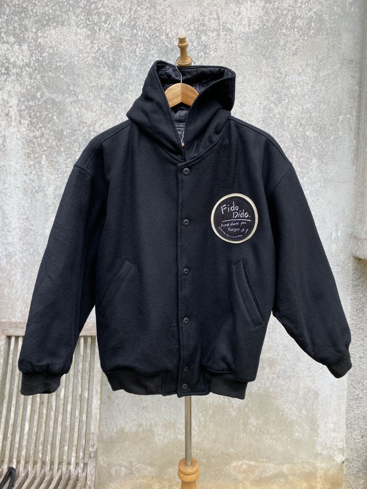 Ultra rare vintage FIDO DIDO hooded varsity jackets