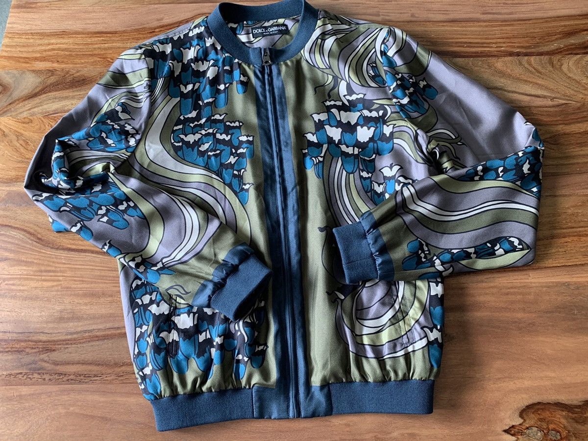 Dolce & Gabbana Dolce & Gabbana 100% Silk Jacket IT48 Green Size US M / EU 48-50 / 2 - 8 Thumbnail