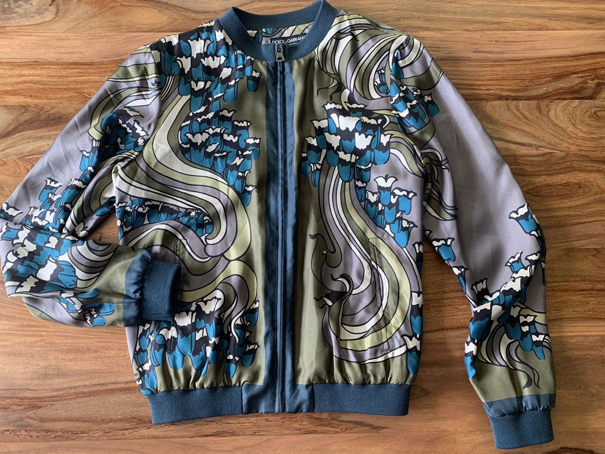 Dolce & Gabbana Dolce & Gabbana 100% Silk Jacket IT48 Green Size US M / EU 48-50 / 2 - 1 Thumbnail