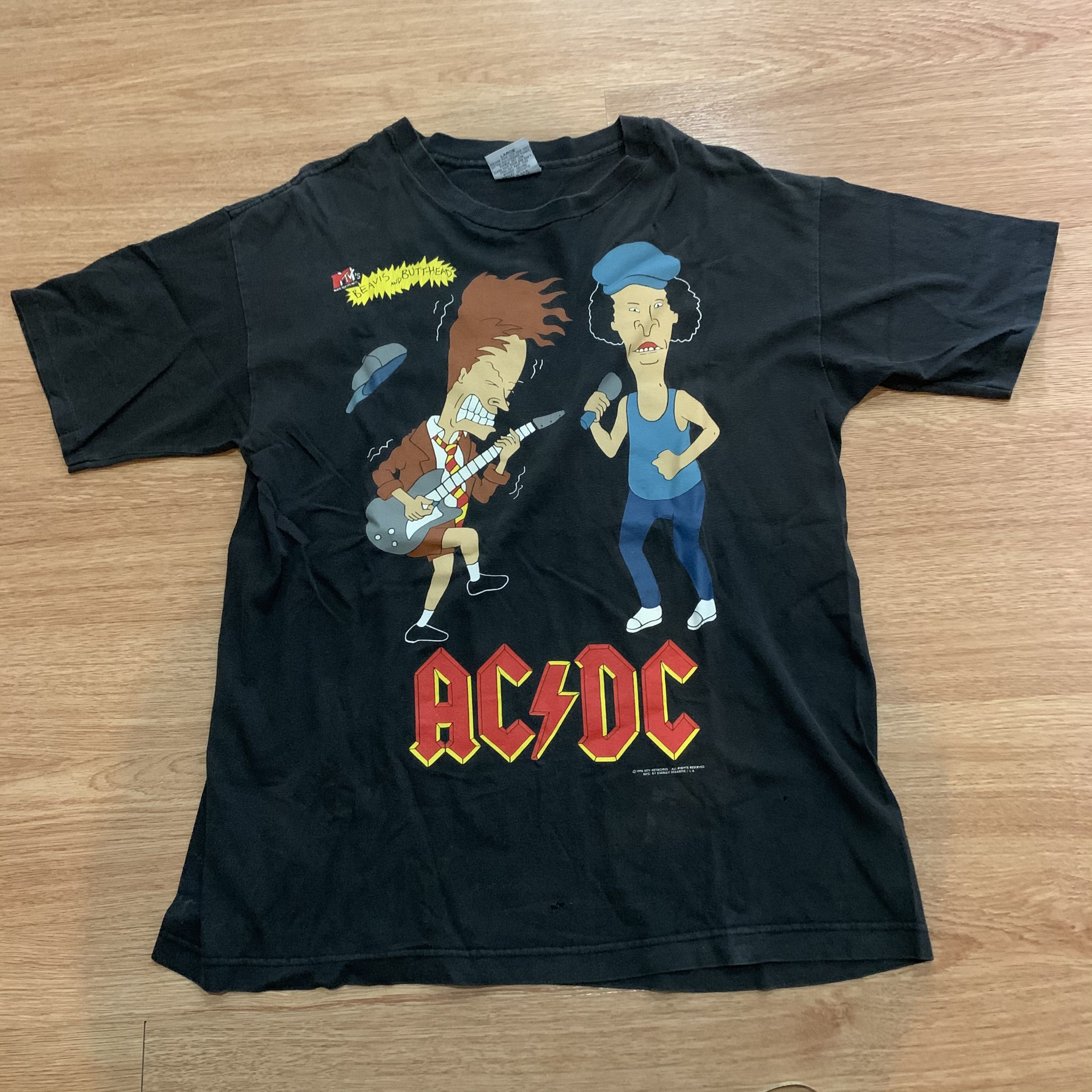 Vintage VTG MTV ACDC Beavis and Butt Head 1996 Tee | Grailed
