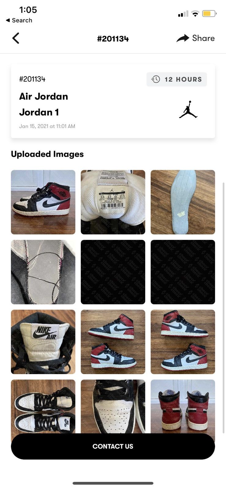 Jordan Brand × Nike Air Jordan 1 Retro High OG 2013 Black Toe 2013 Size US 9.5 / EU 42-43 - 14 Thumbnail