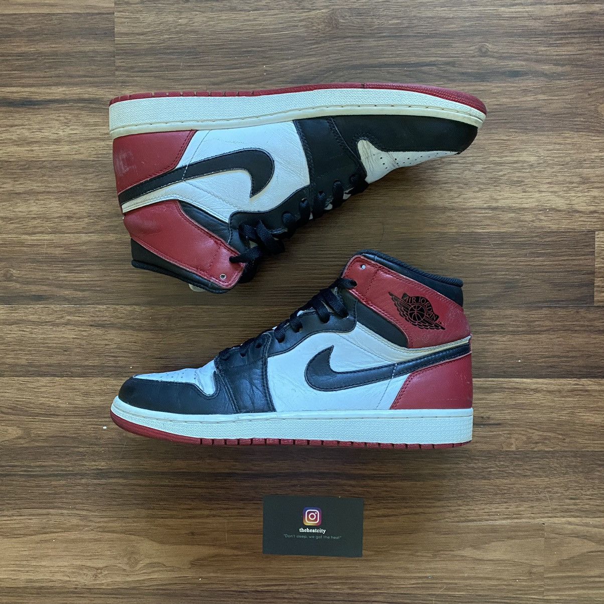 Jordan Brand × Nike Air Jordan 1 Retro High OG 2013 Black Toe 2013 Size US 9.5 / EU 42-43 - 1 Thumbnail
