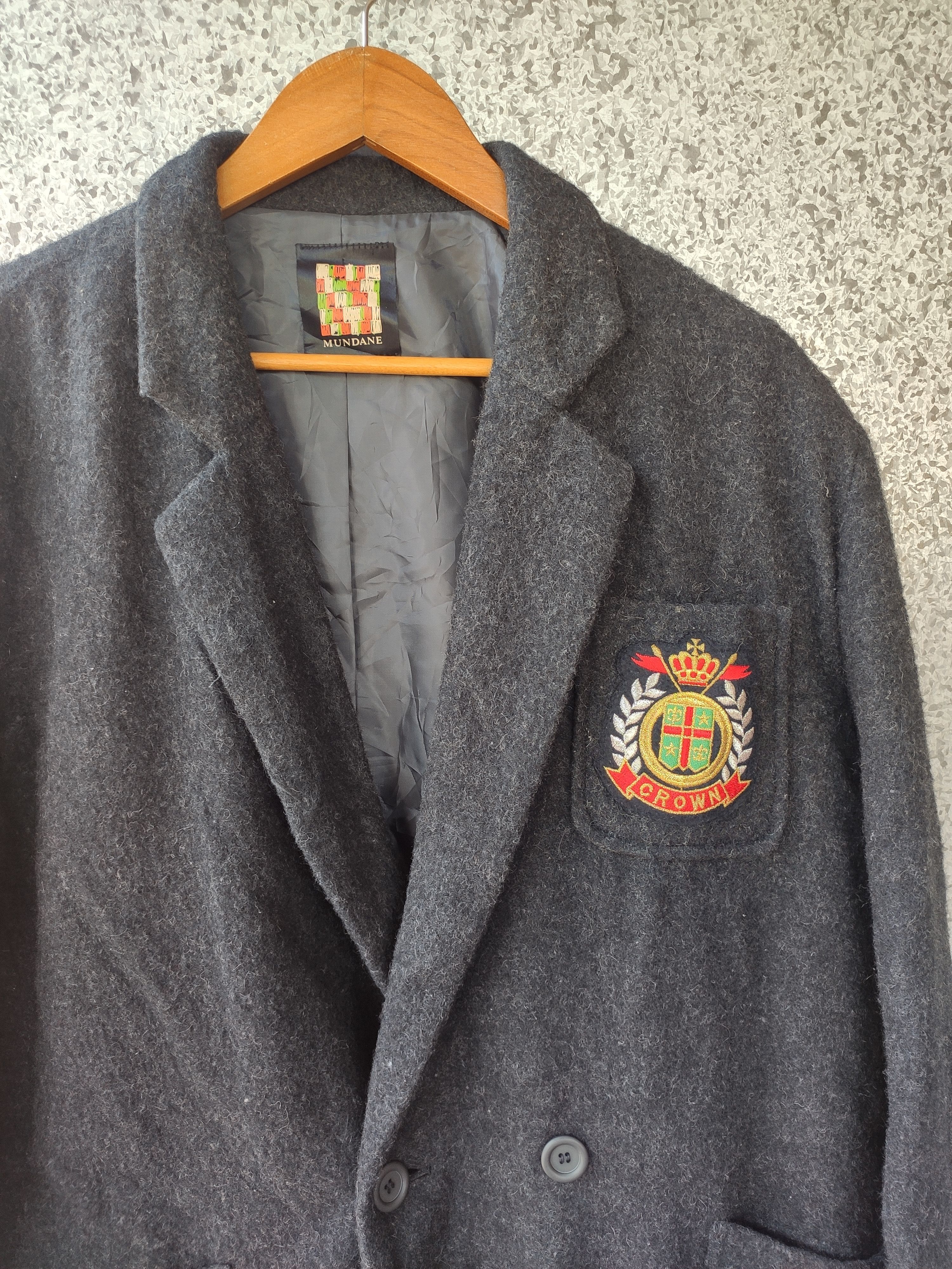 Japanese Brand Mundane jacket wool Size US M / EU 48-50 / 2 - 2 Thumbnail