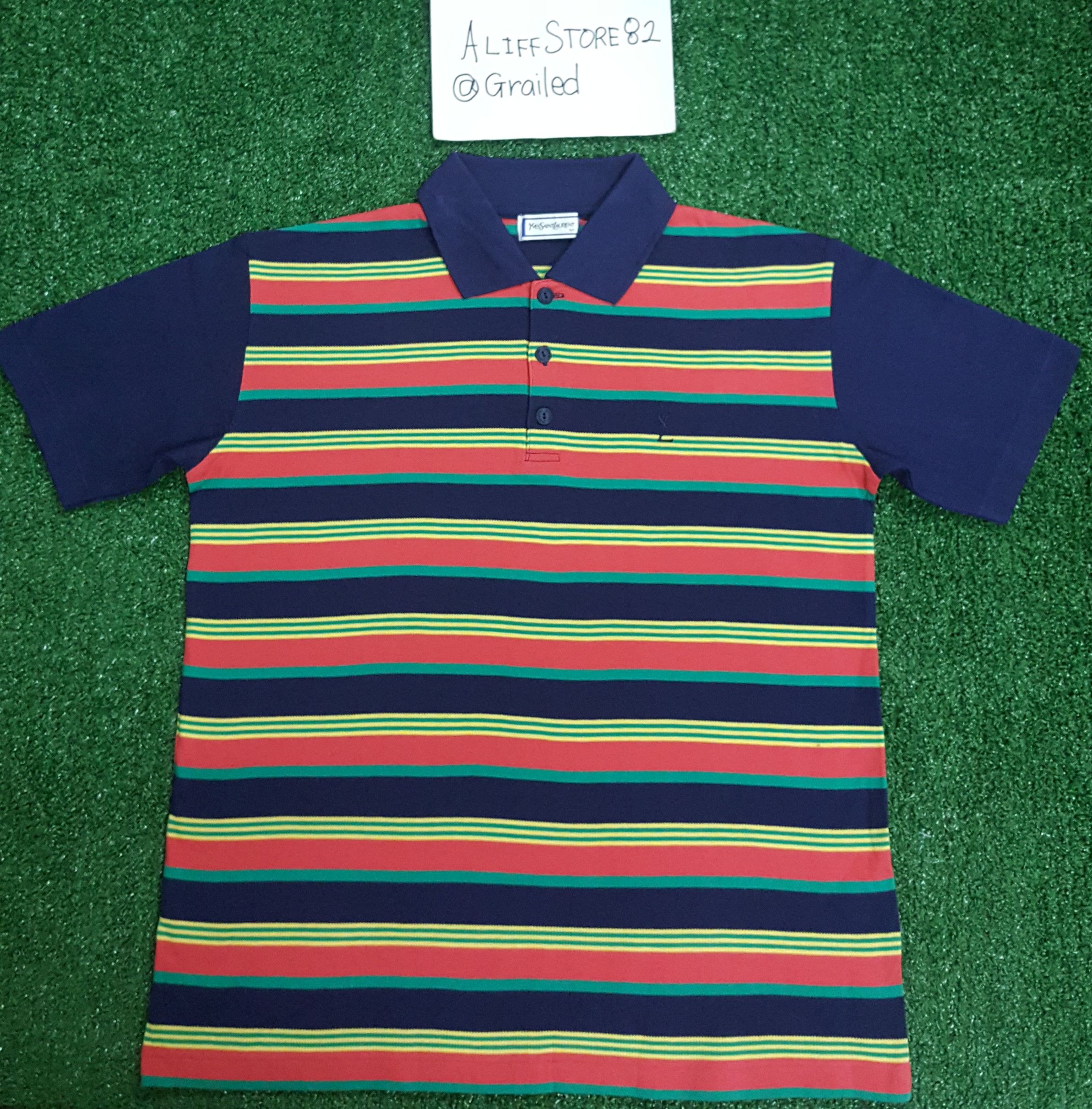 Yves Saint Laurent 📍LastDrop📍Vintage Yves Saint Laurent Striped Polo ...