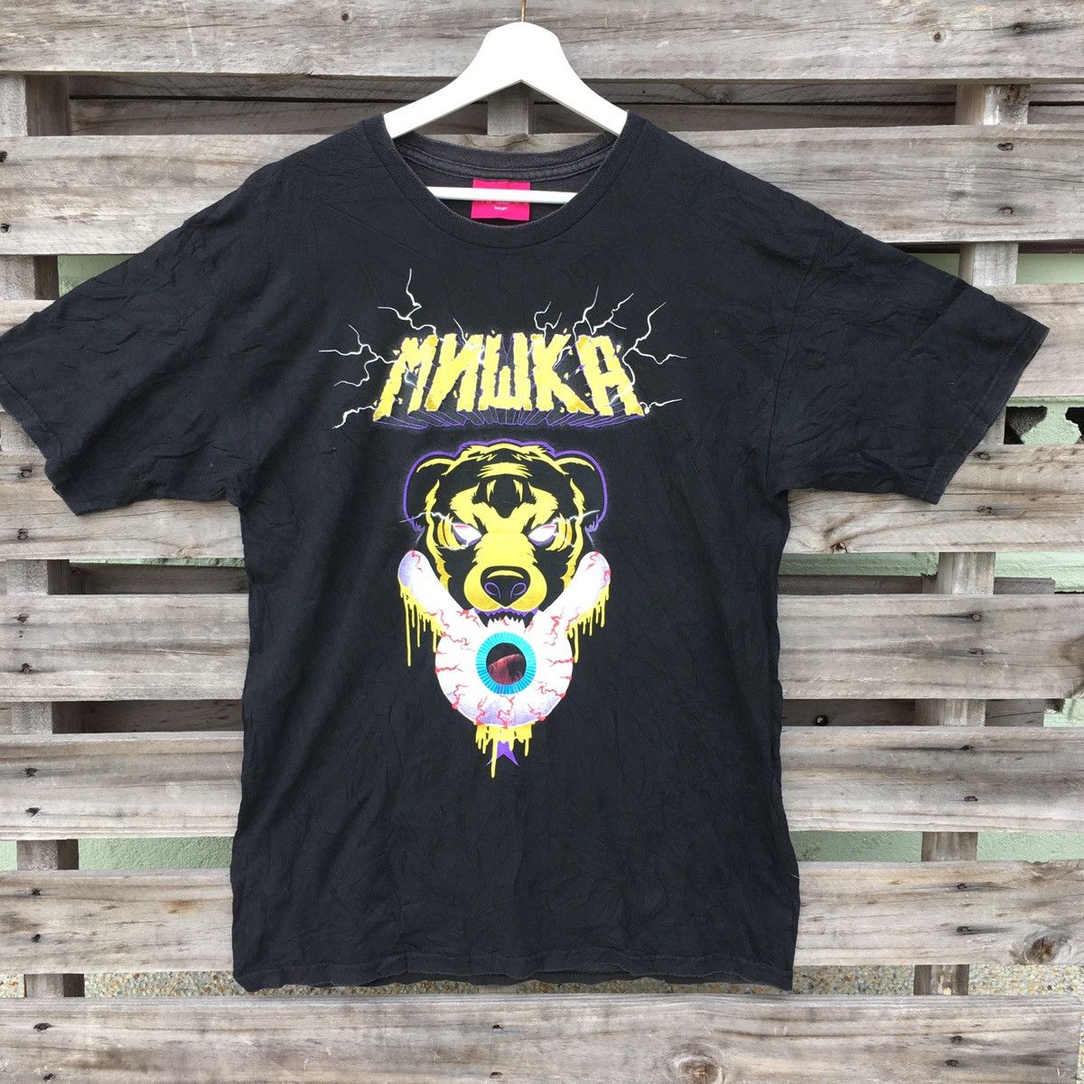 Mishka T-Shirt Pixel Design – Athletic Heather, Unisex