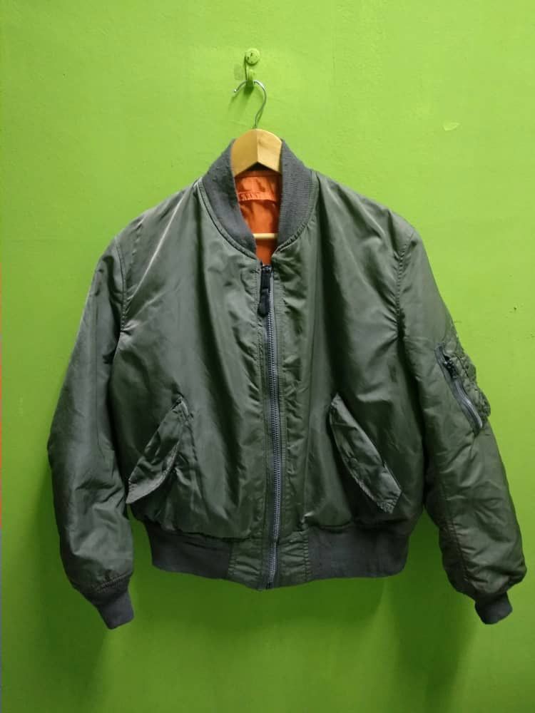 Vintage Made USA MA-1 Alpha Industries Reversible Air Force