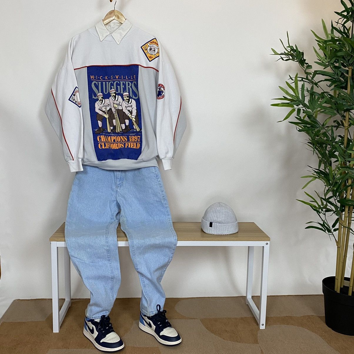 Adidas × Vintage Vtg 80's Adidas Hicksville Sluggers 1897 Baseball
