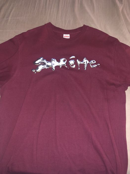 supreme liquid metal tee