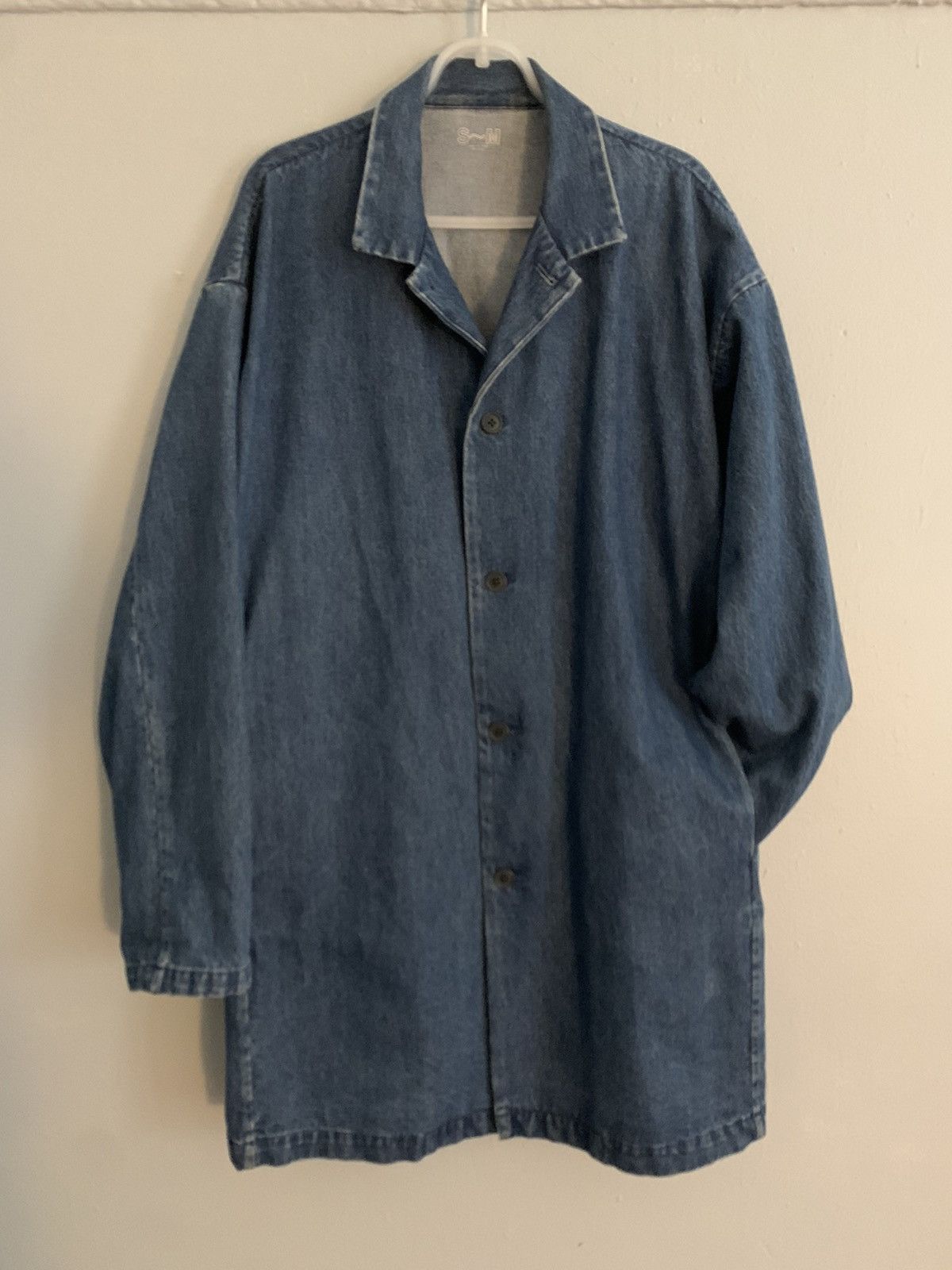 MUJI LABO denim long chore coat