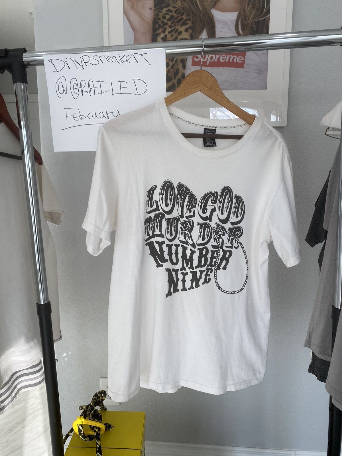 Number (N)ine Number nine T shirt (Love, God, Murder) | Grailed