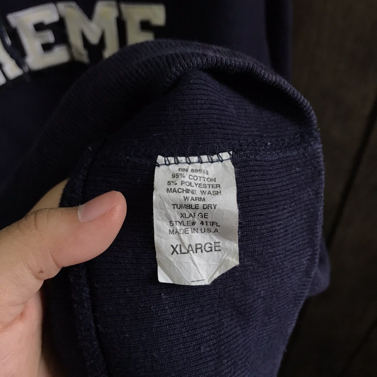 Vintage 90 s Supreme Spell Out Logo hoodie Tops