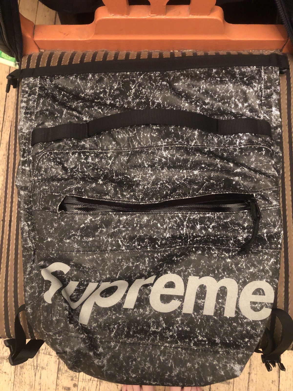 Supreme Waterproof Reflective Speckled Backpack Black (FW20