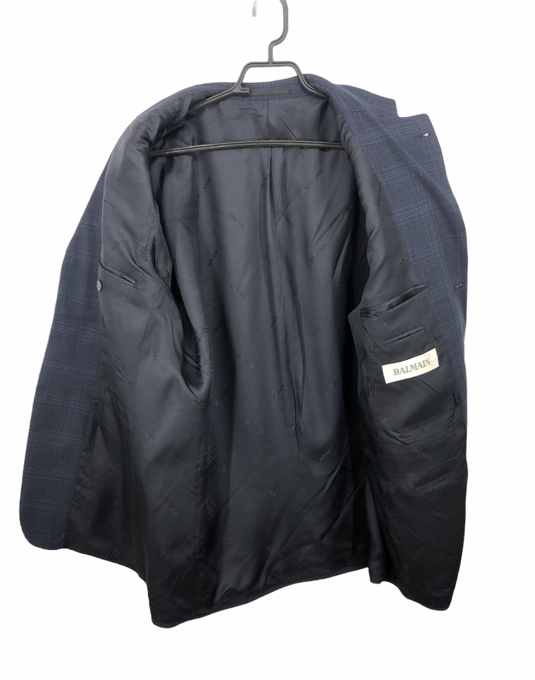 Balmain Balmain Blazer light jacket pattern check monogrammed logo Size US L / EU 52-54 / 3 - 7 Thumbnail