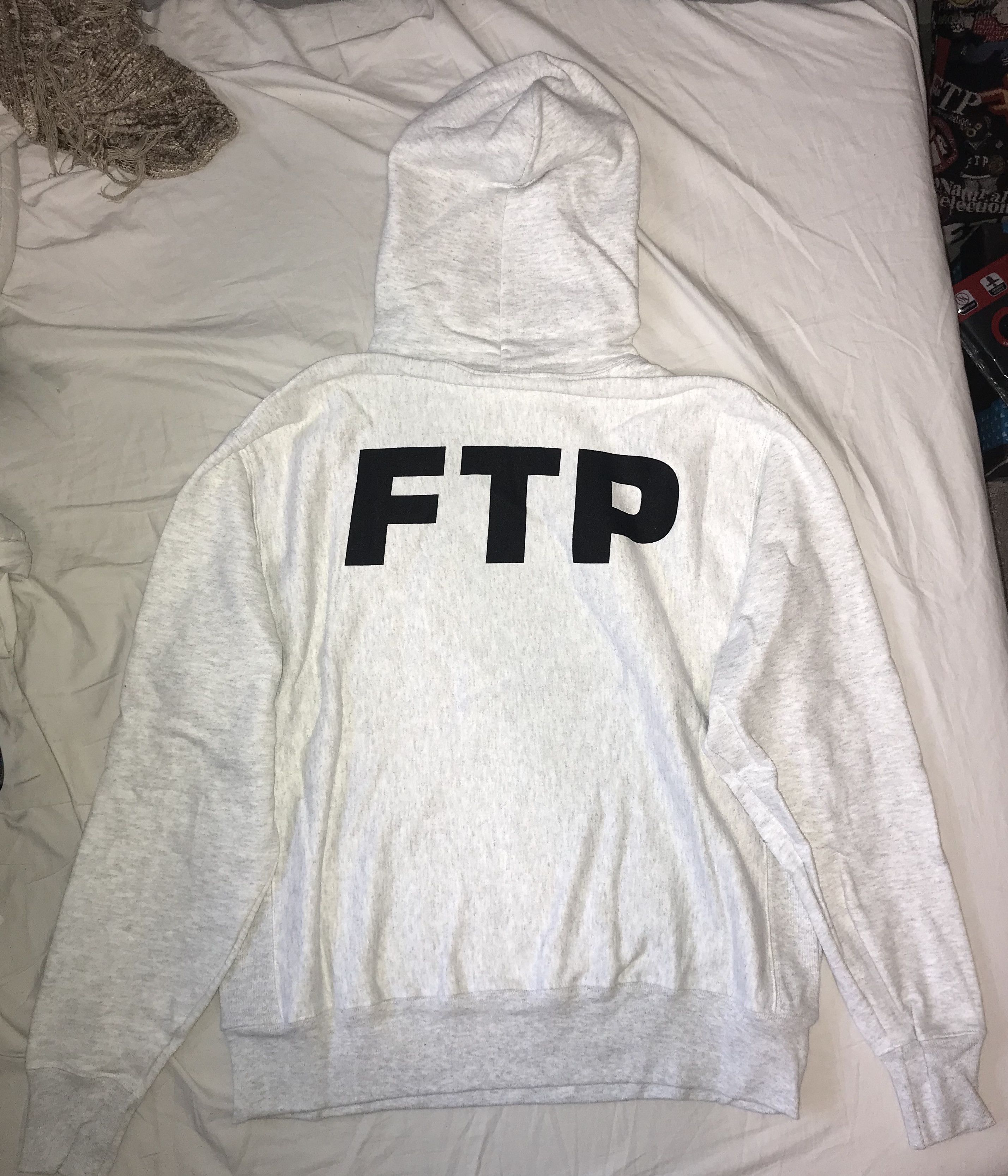 Champion Fuck The Population FTP Champion Reverse Weave Hoodie Ash Grailed