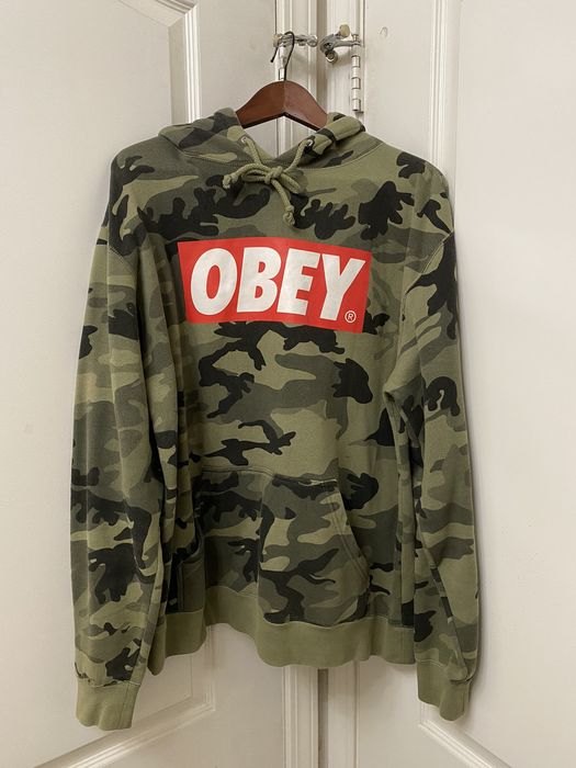 Obey Obey Urban Outfitters Exclusive Camo Box Logo Hoodie Grailed