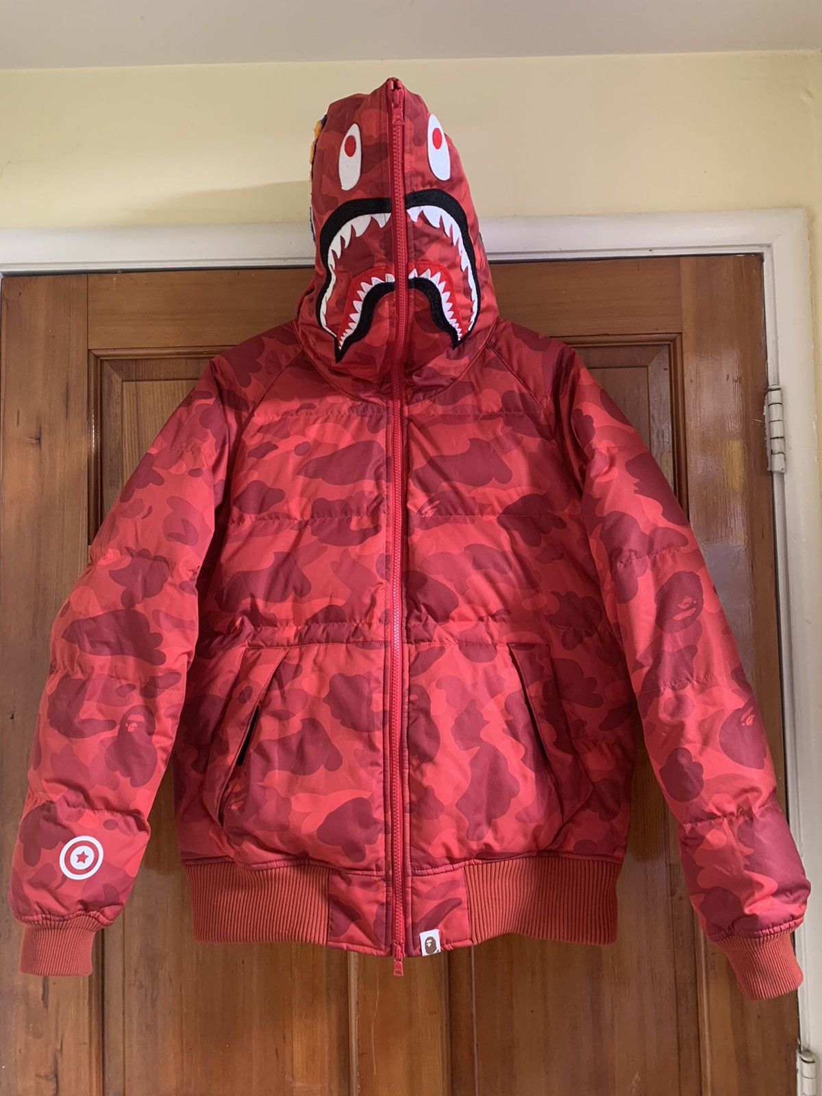 Bape jacket red sale