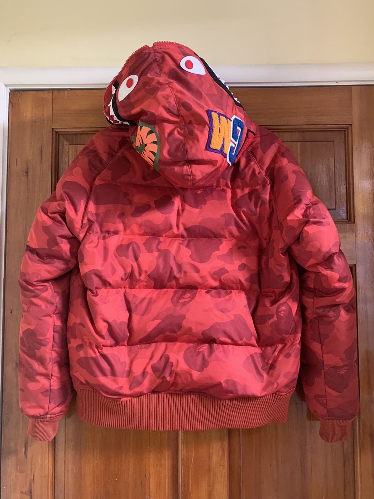 Bape shark puffer jacket hotsell