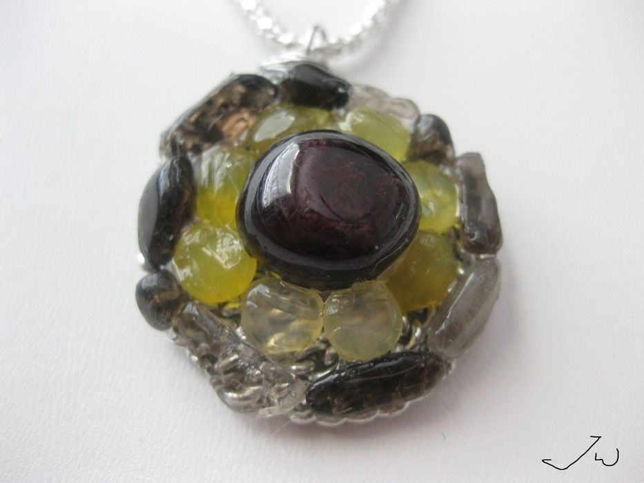 Handmade Mix Agate Stones Round Necklace Size ONE SIZE - 4 Preview