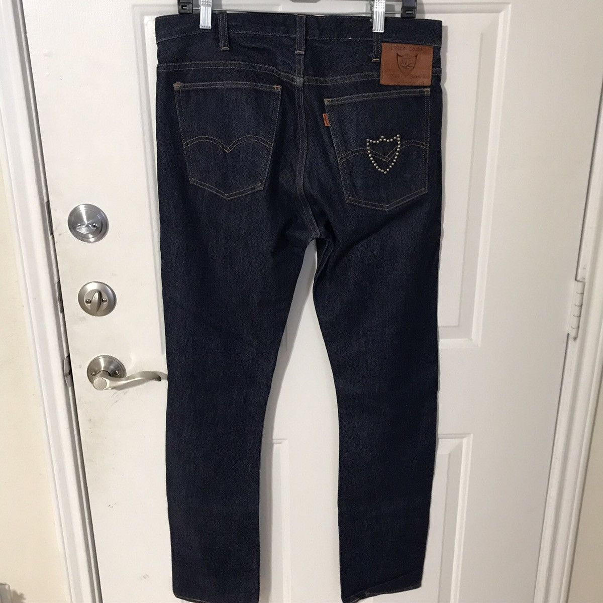 Hollywood Trading Company × Iron Heart × Levi's HTC Customized Levi’s Jeans Orange Tab Size US 33 - 6 Thumbnail