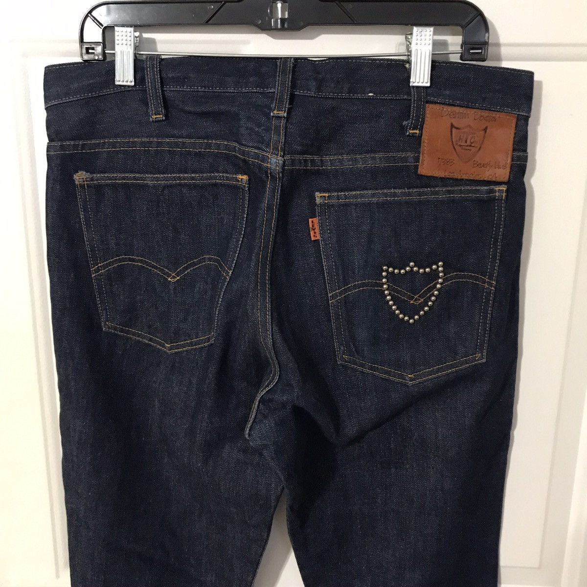 Hollywood Trading Company × Iron Heart × Levi's HTC Customized Levi’s Jeans Orange Tab Size US 33 - 5 Thumbnail