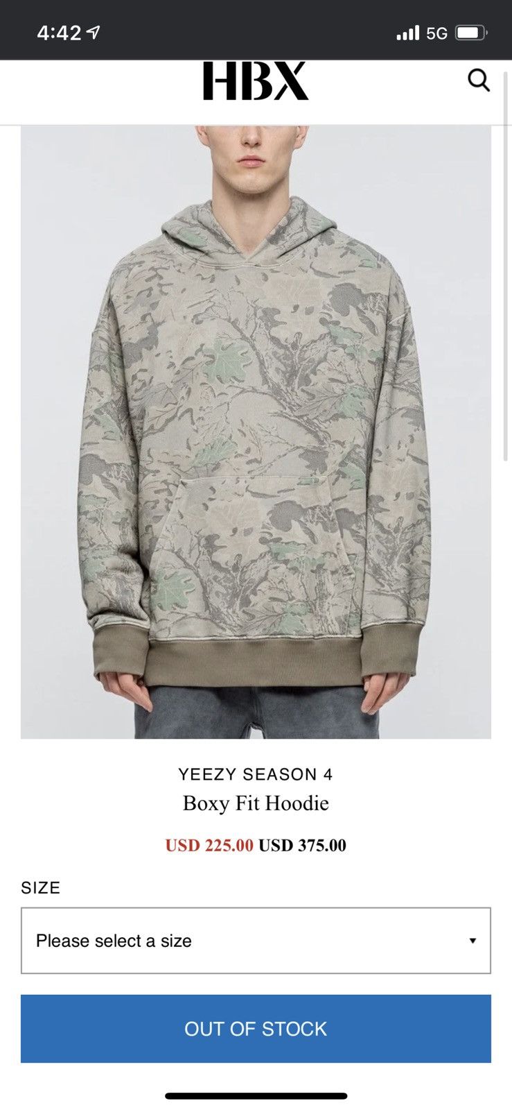 トップス YEEZY CAMOUFLAGE BOXY FIT HOODIE M YEEZY CAMOUFLAGE BOXY FIT HOODIE M