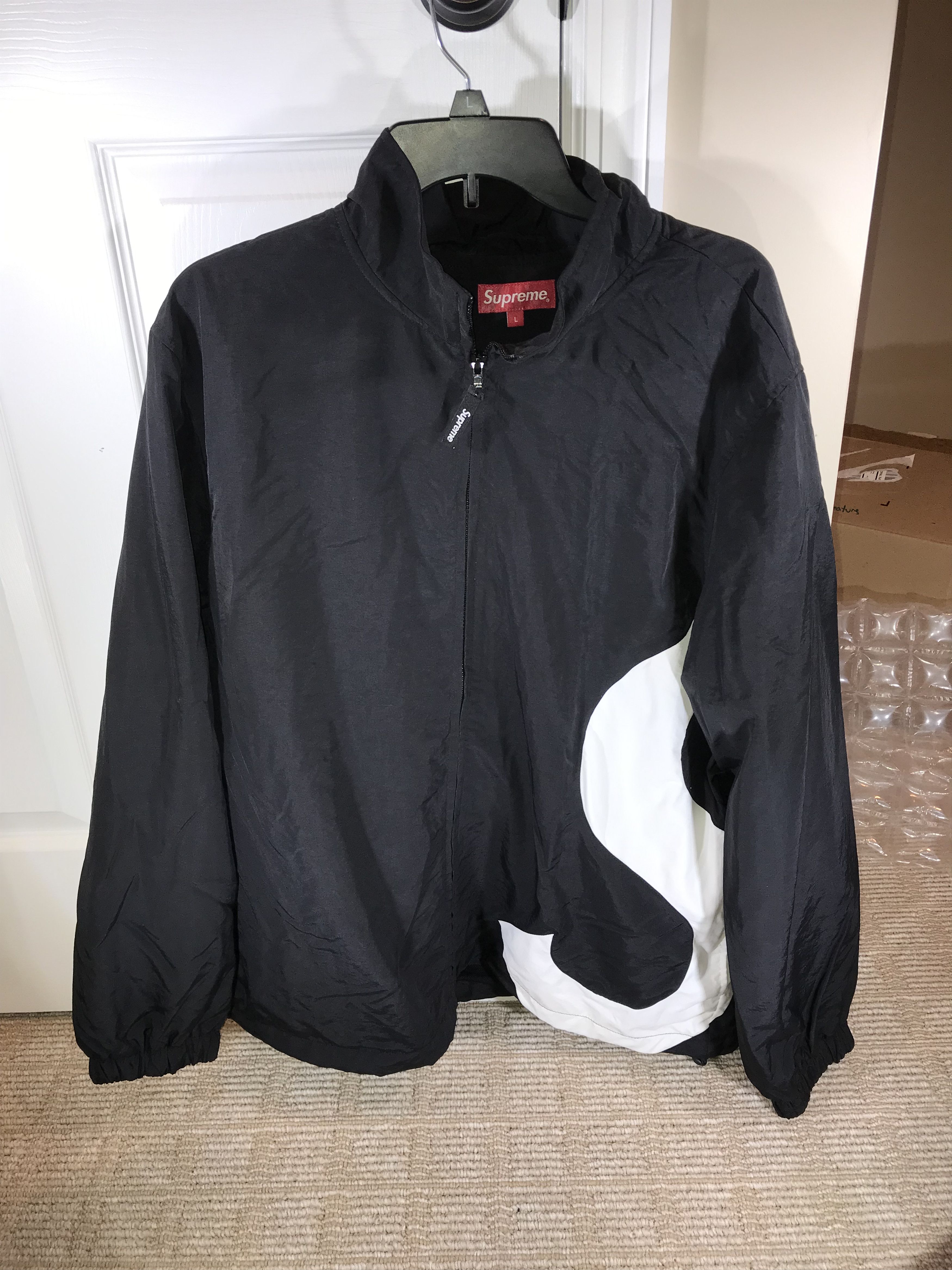 Supreme S Logo Track Jacket Black S size