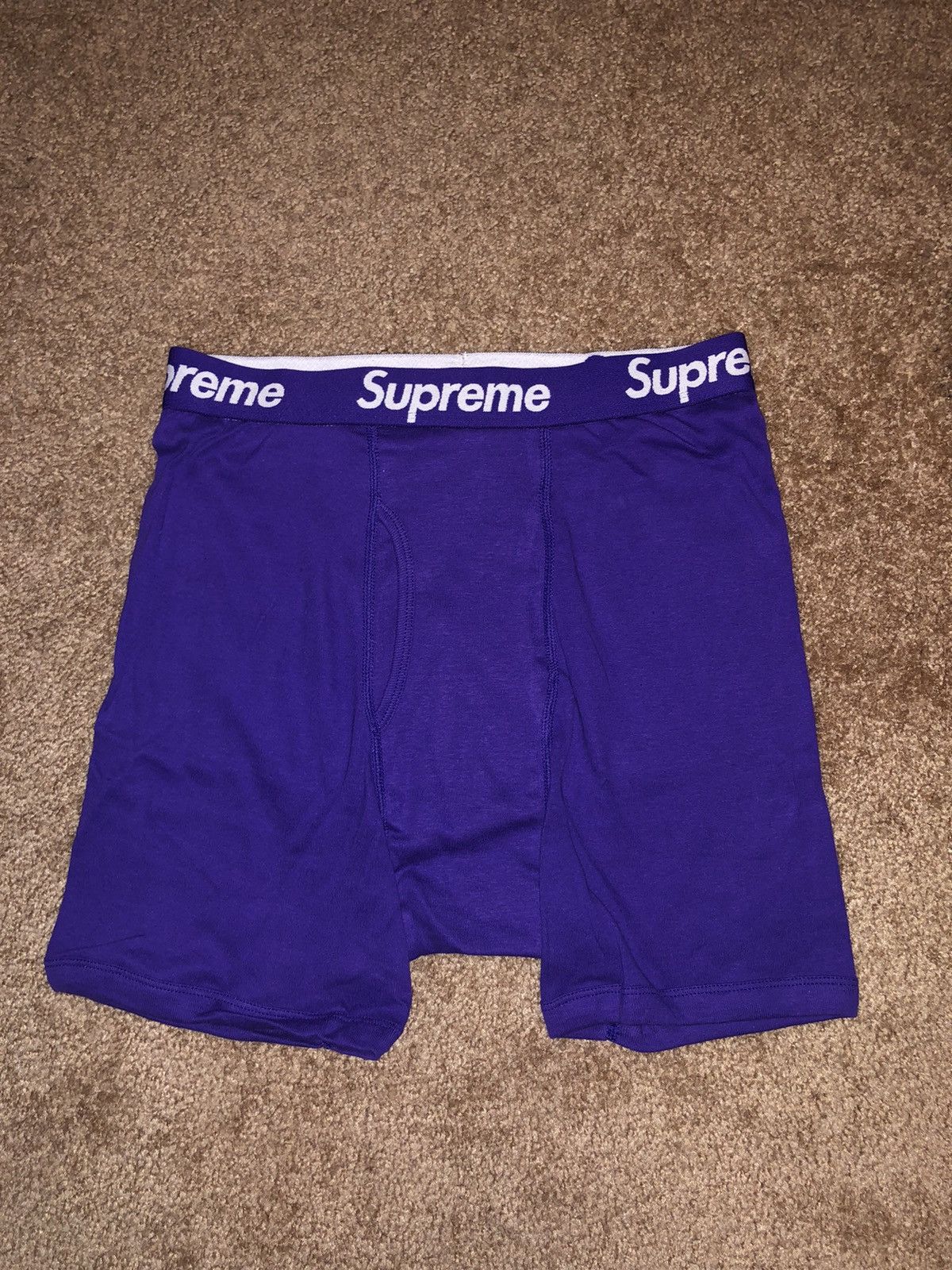 Supreme x Hanes Purple Boxer Brief Underwear Size Small 