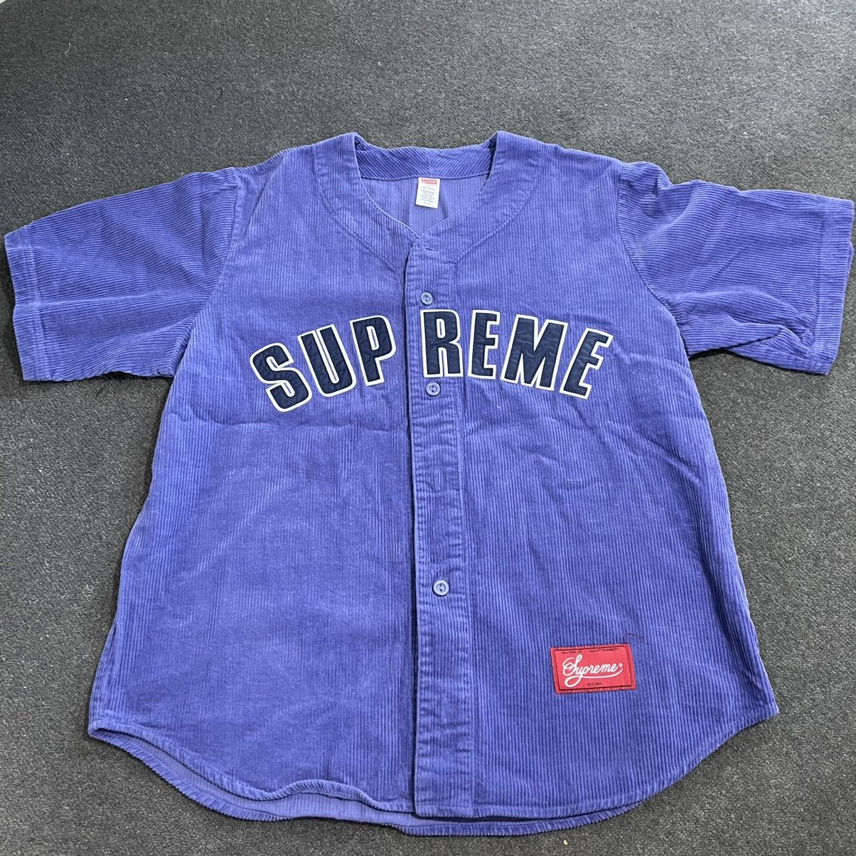 Supreme 18ss Corduroy Baseball Jersey M