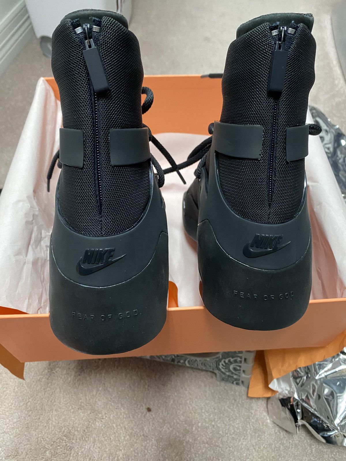 Fear of God × Nike Nike Air Fear of God 1 - Size 10.5M - Triple Black Size US 10.5 / EU 43-44 - 3 Thumbnail