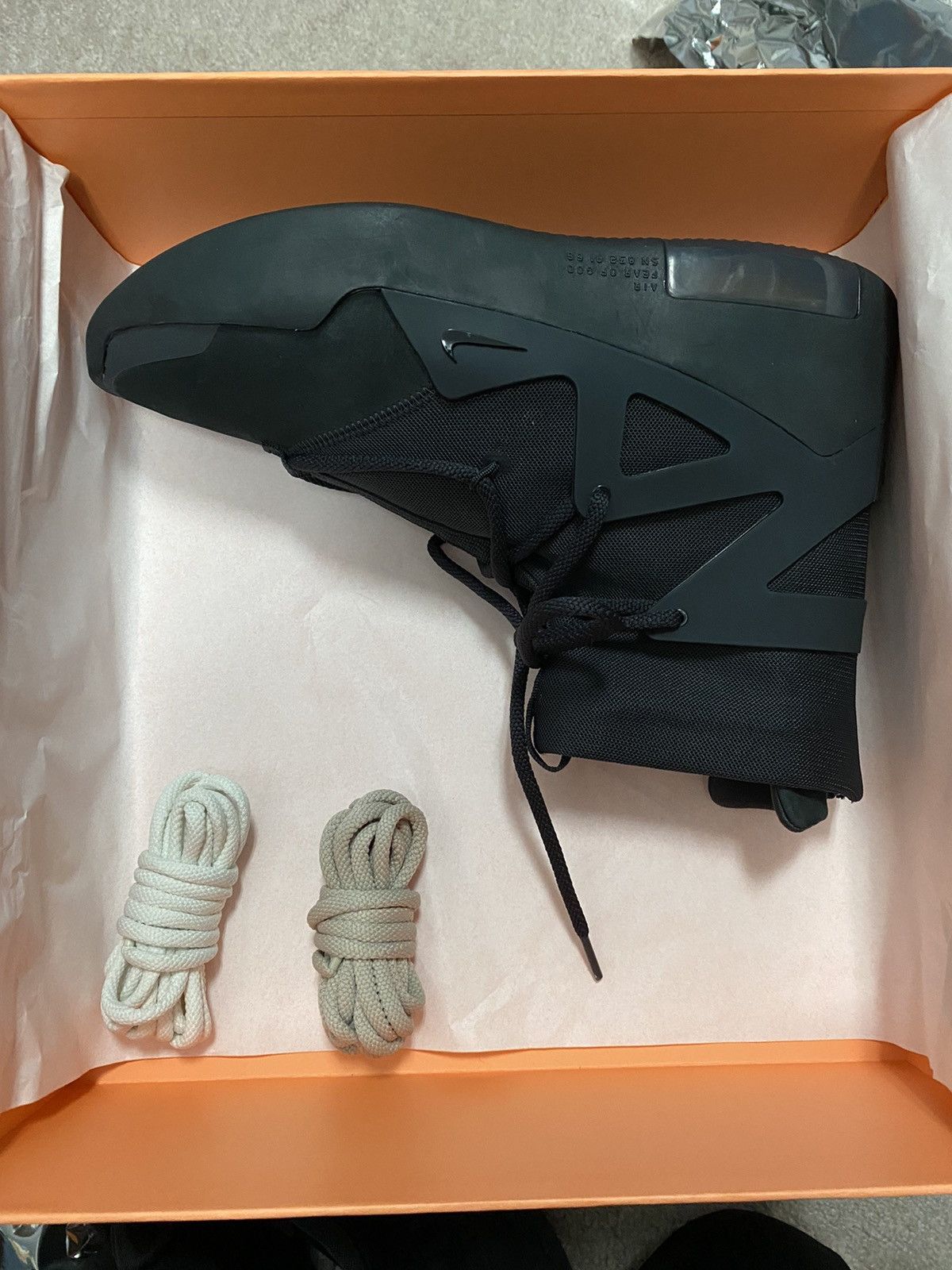 Fear of God × Nike Nike Air Fear of God 1 - Size 10.5M - Triple Black Size US 10.5 / EU 43-44 - 5 Thumbnail