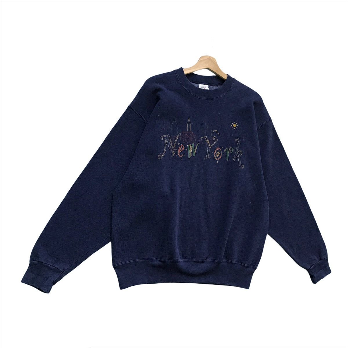 Vintage Vintage 90’s New York Printed Crewneck Sweatshirt Size US L / EU 52-54 / 3 - 2 Thumbnail