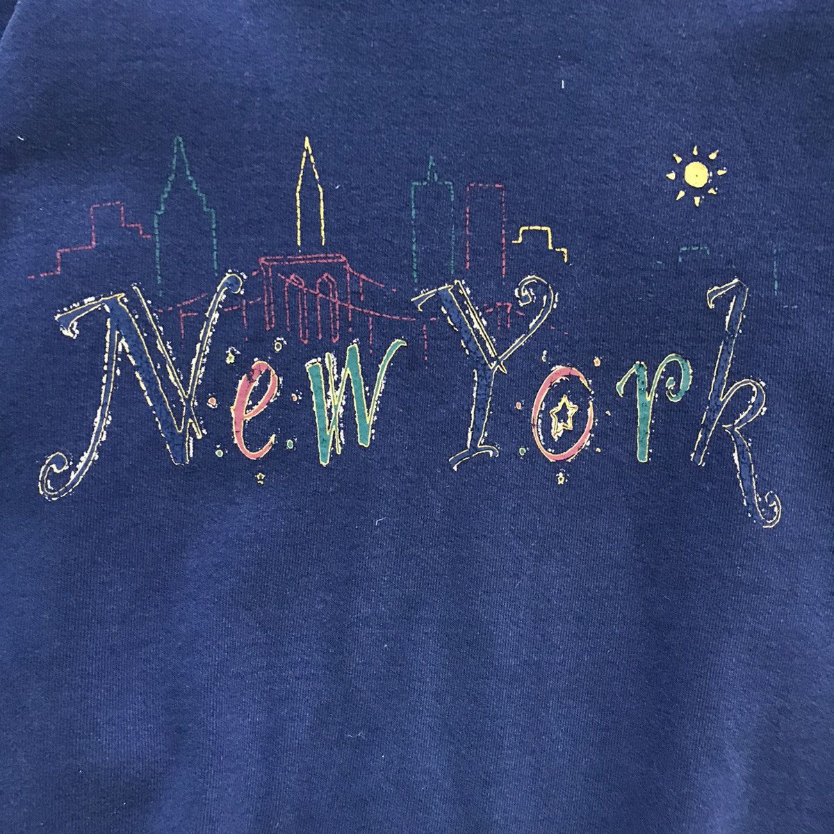Vintage Vintage 90’s New York Printed Crewneck Sweatshirt Size US L / EU 52-54 / 3 - 5 Thumbnail