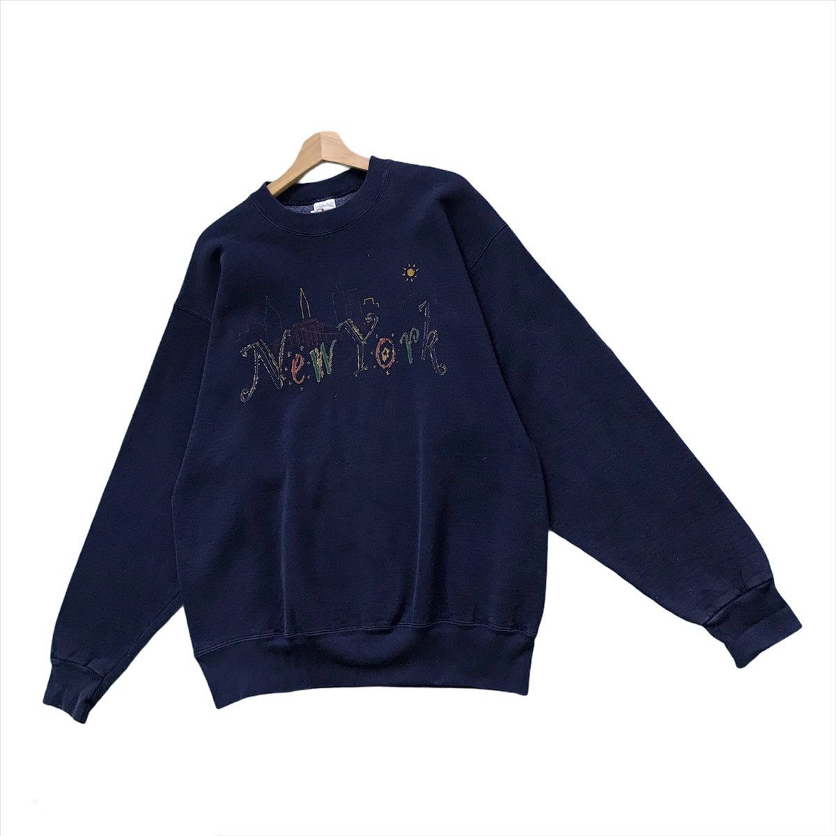 Vintage Vintage 90’s New York Printed Crewneck Sweatshirt Size US L / EU 52-54 / 3 - 3 Thumbnail