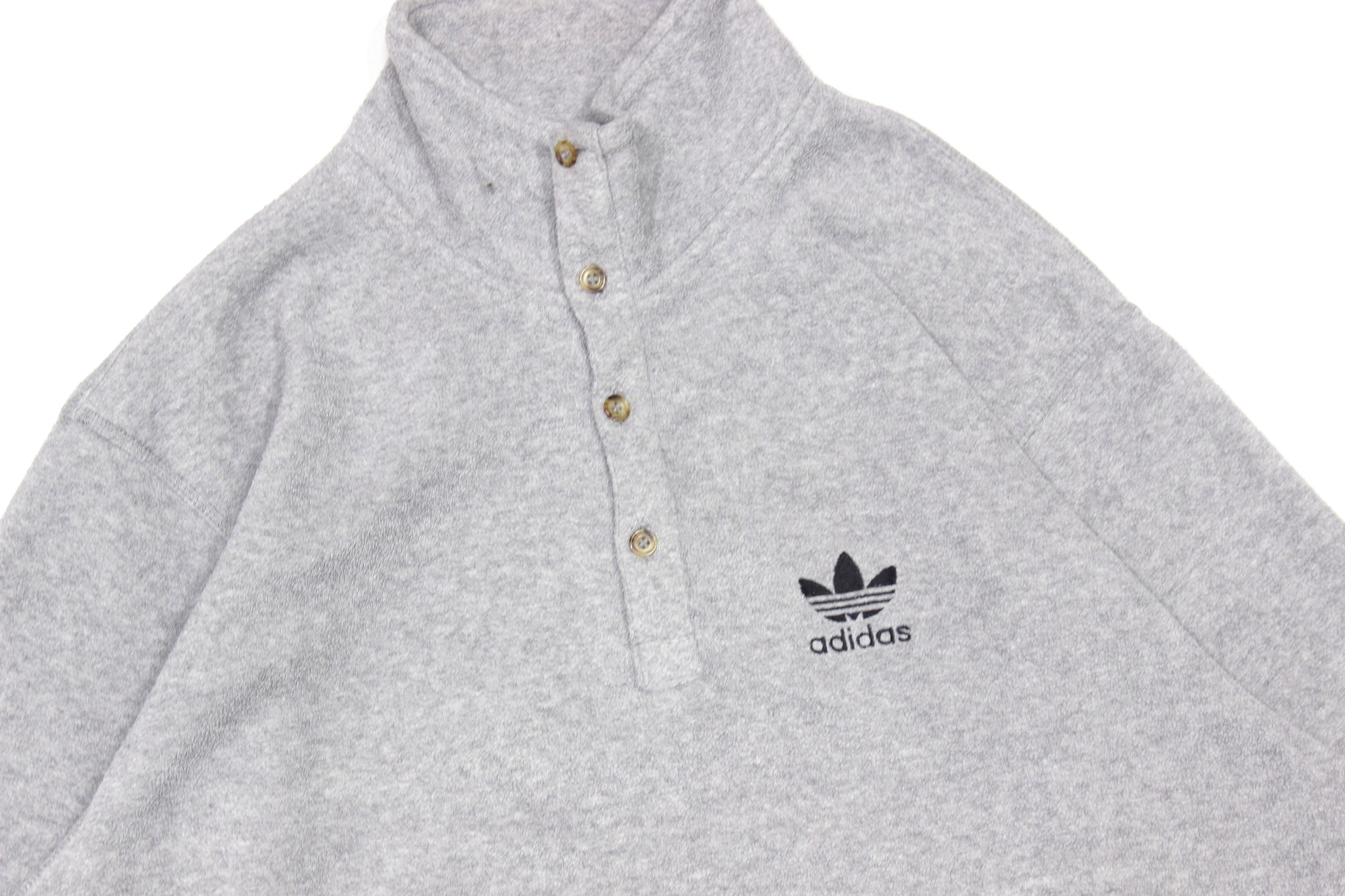Adidas 90S Logo Baggy Fleece Jacket Size US M / EU 48-50 / 2 - 3 Thumbnail
