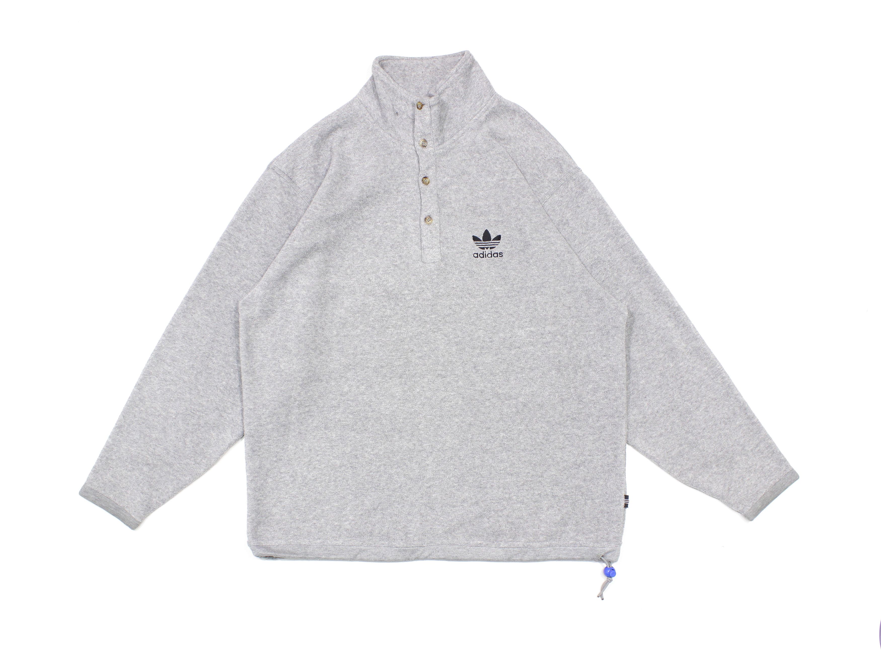 Adidas 90S Logo Baggy Fleece Jacket Size US M / EU 48-50 / 2 - 1 Thumbnail