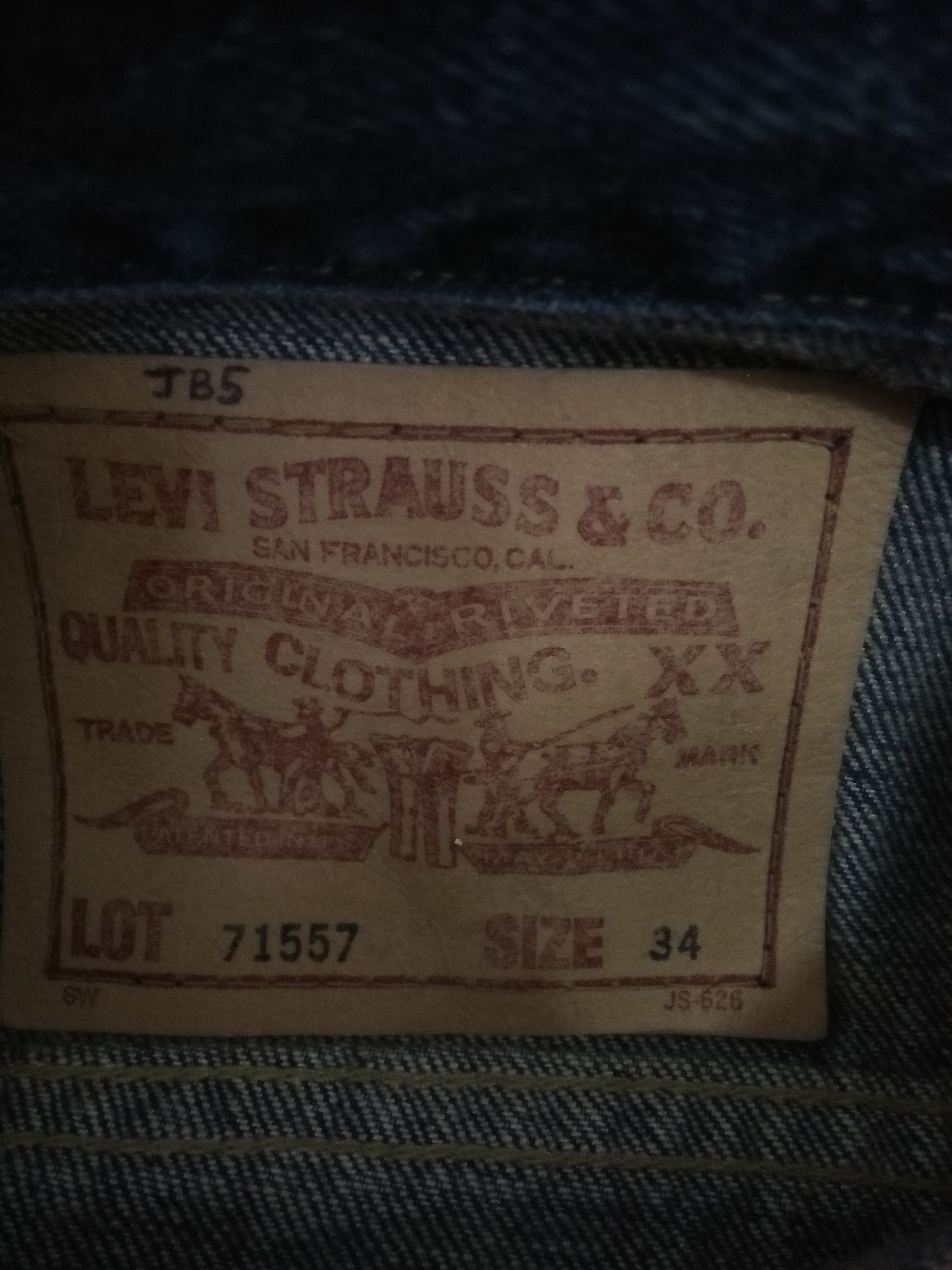 Levi's Vintage Clothing VTG LEVIS BIG E 557 DENIM JACKET (B66) Size US S / EU 44-46 / 1 - 6 Thumbnail